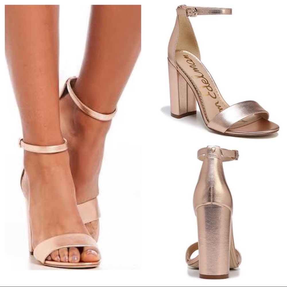 ✨NWT✨ Sam Edelman Rose Gold Chunky Heels Sandals